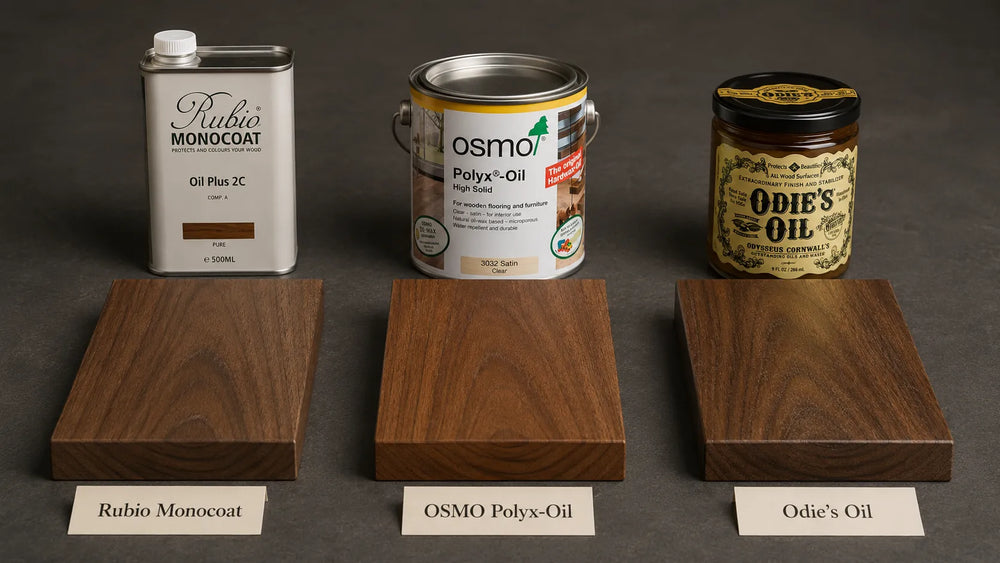 Rubio Monocoat vs OSMO Polyx vs Odie's Oil — Which Hard-Wax Oil for Walnut Furniture