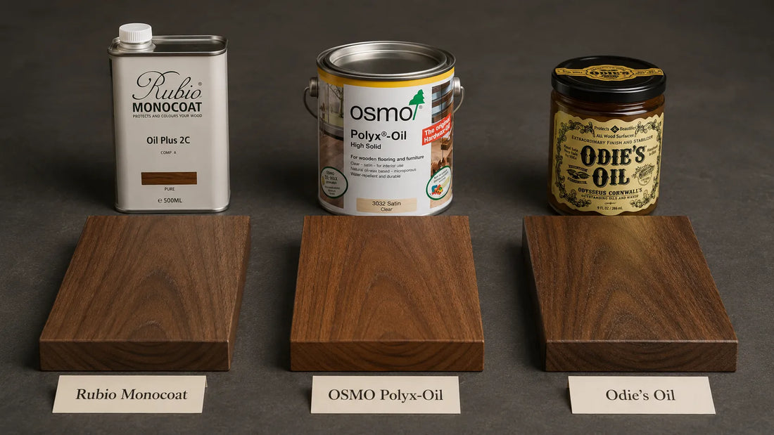 Rubio Monocoat vs OSMO Polyx vs Odie's Oil — Which Hard-Wax Oil for Walnut Furniture