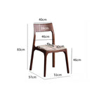 Dimensions diagram of the Comfort dining chair showing seat height of 17 inches and width of 16.5 inches.