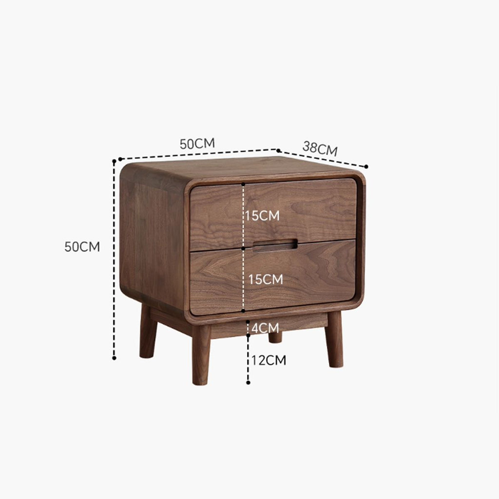 Haven 100% Solid Black Walnut Nightstand