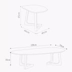 Pebble Organic Shape Coffee Table Set