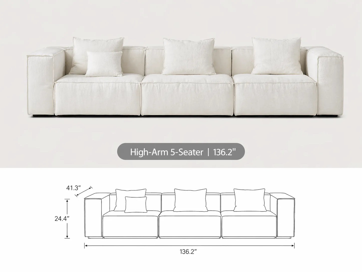 (5-Seater with High Arms)