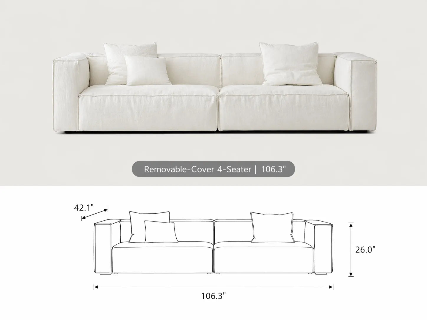 (4-Seater Removable Cover)