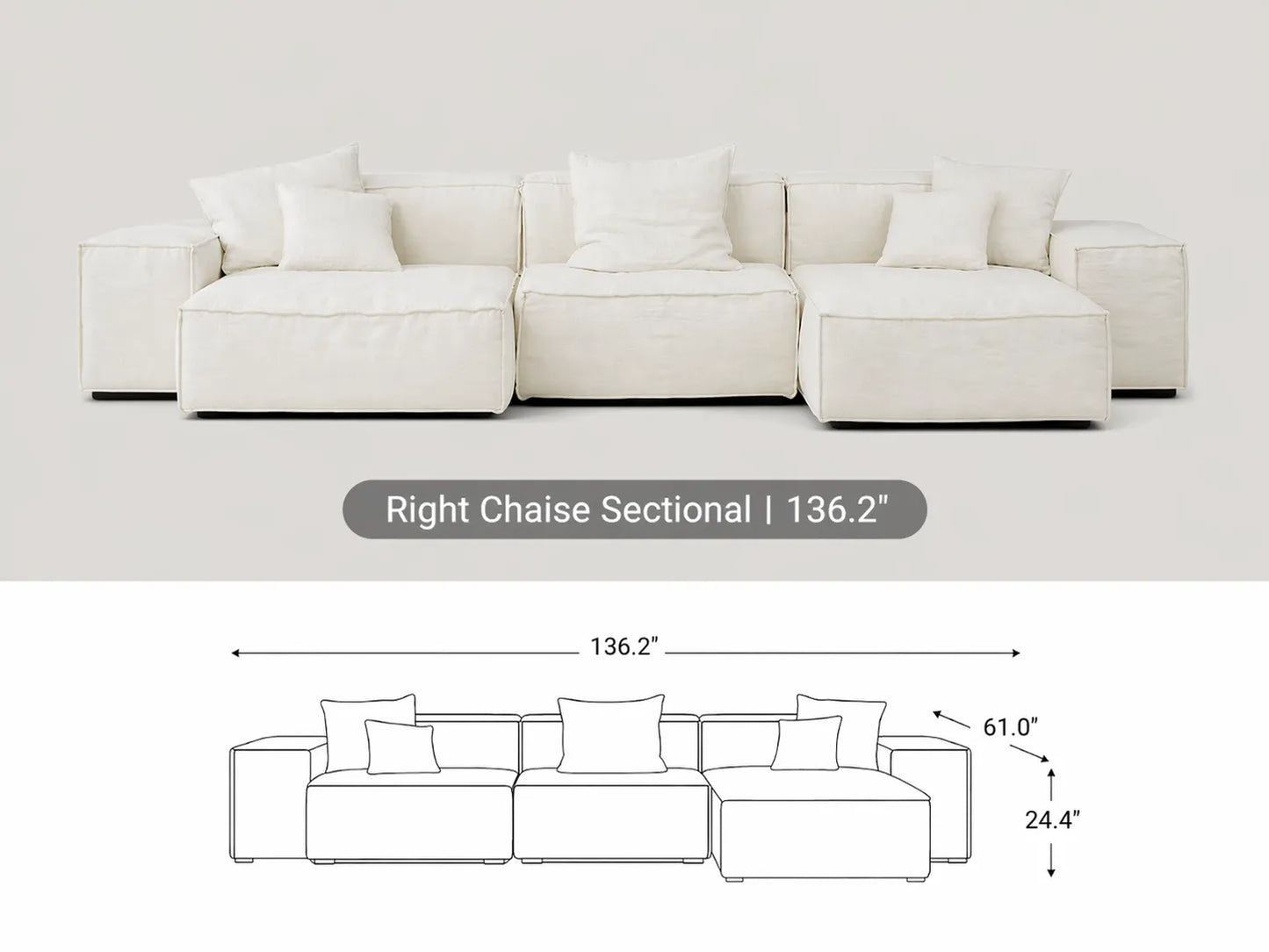 (Right Chaise Sectional)