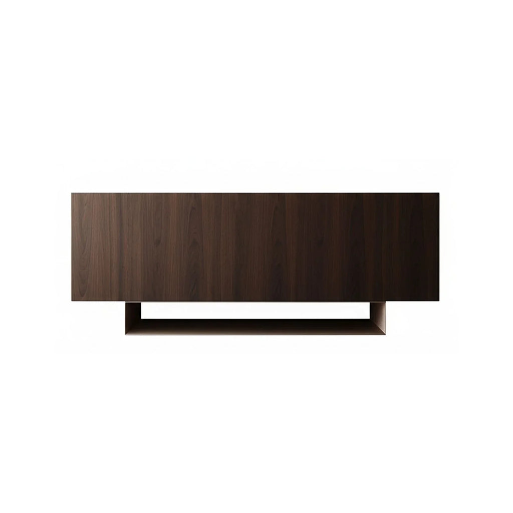 Modern walnut sideboard with floating base and clean lines