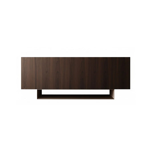 Modern walnut sideboard with floating base and clean lines
