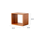 Walnutry Cube single solid cherry modular bookcase unit for custom storage.