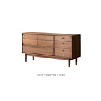 Solid walnut 8-drawer dresser with waffle textured front and brass knobs
