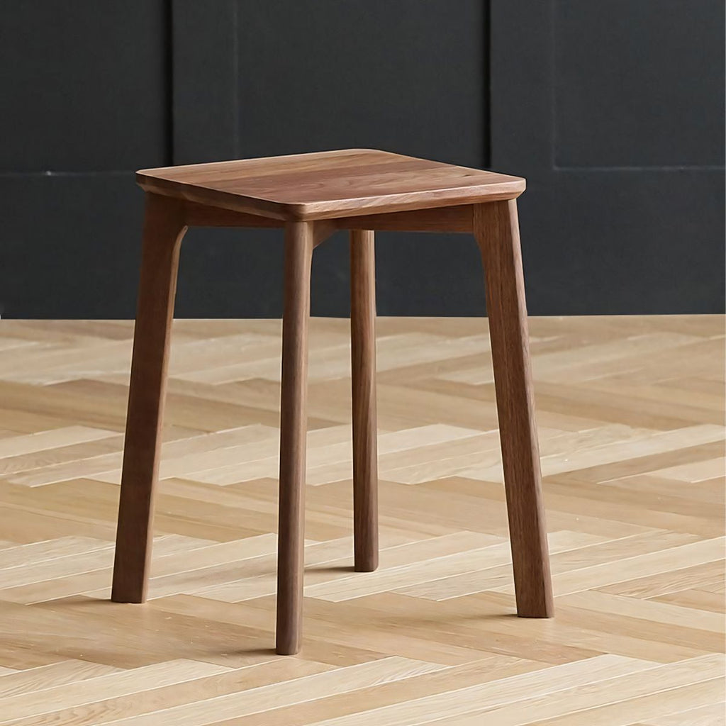 dot.jpg	Walnutry Dot solid black walnut round stool with natural oil finish.