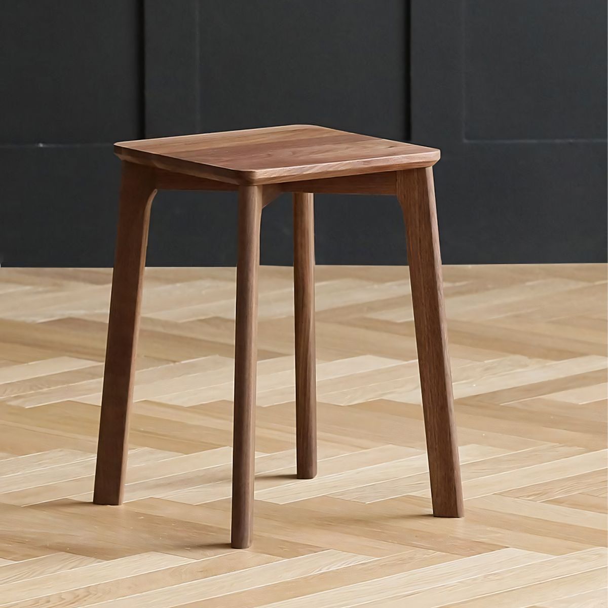 dot.jpg	Walnutry Dot solid black walnut round stool with natural oil finish.