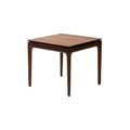 Walnutry solid walnut table with sleek square top and tapered legs in rich wood finish