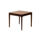Walnutry solid walnut table with sleek square top and tapered legs in rich wood finish