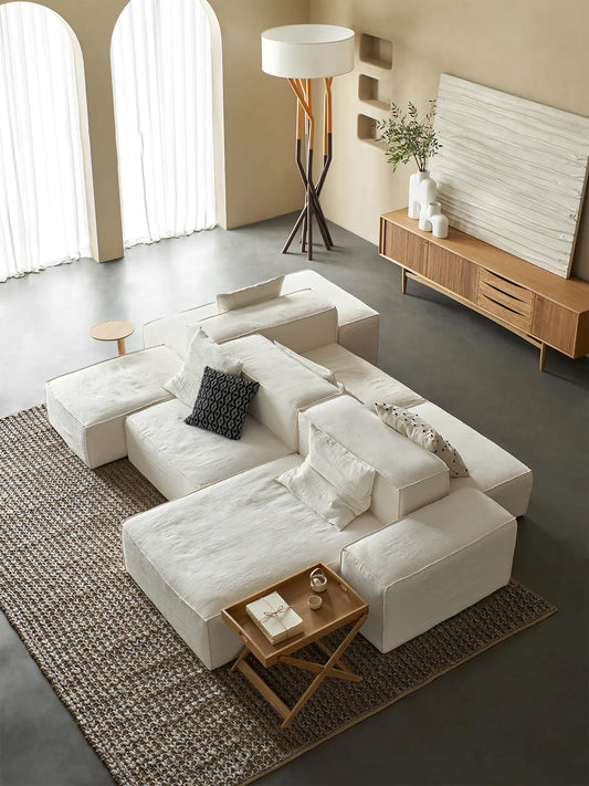 (Modular Sectional with 3 Ottomans)
